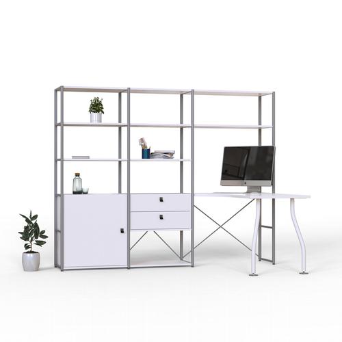 貓王家具鋼木家具組合書桌鋼木書桌書架自由組合diy家具